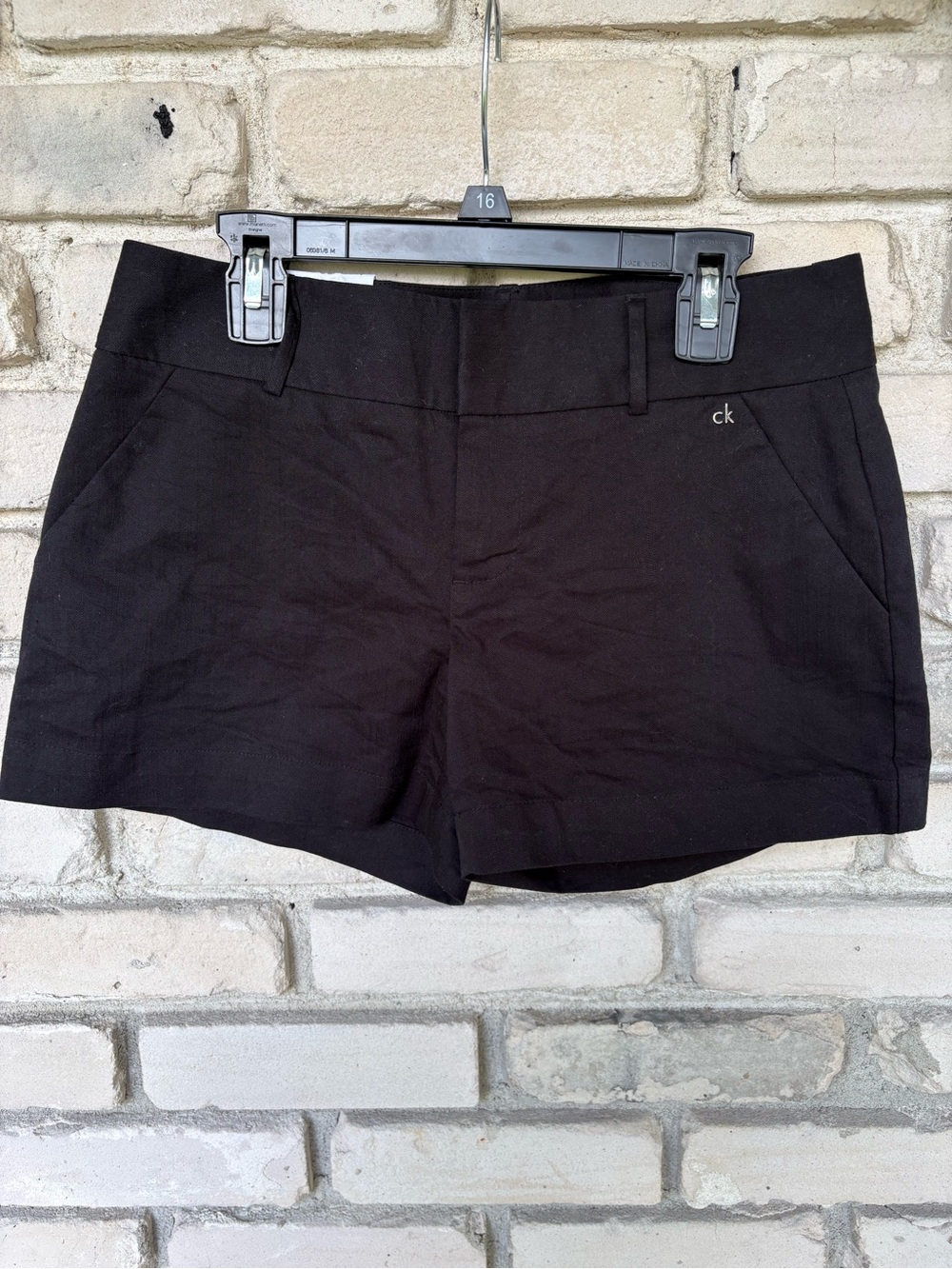Calvin Klein Black High-Waist Tailored Shorts